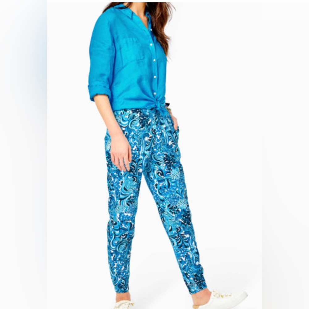 NWT Lilly Pulitzer Rici Stretch pant Mermazing Print